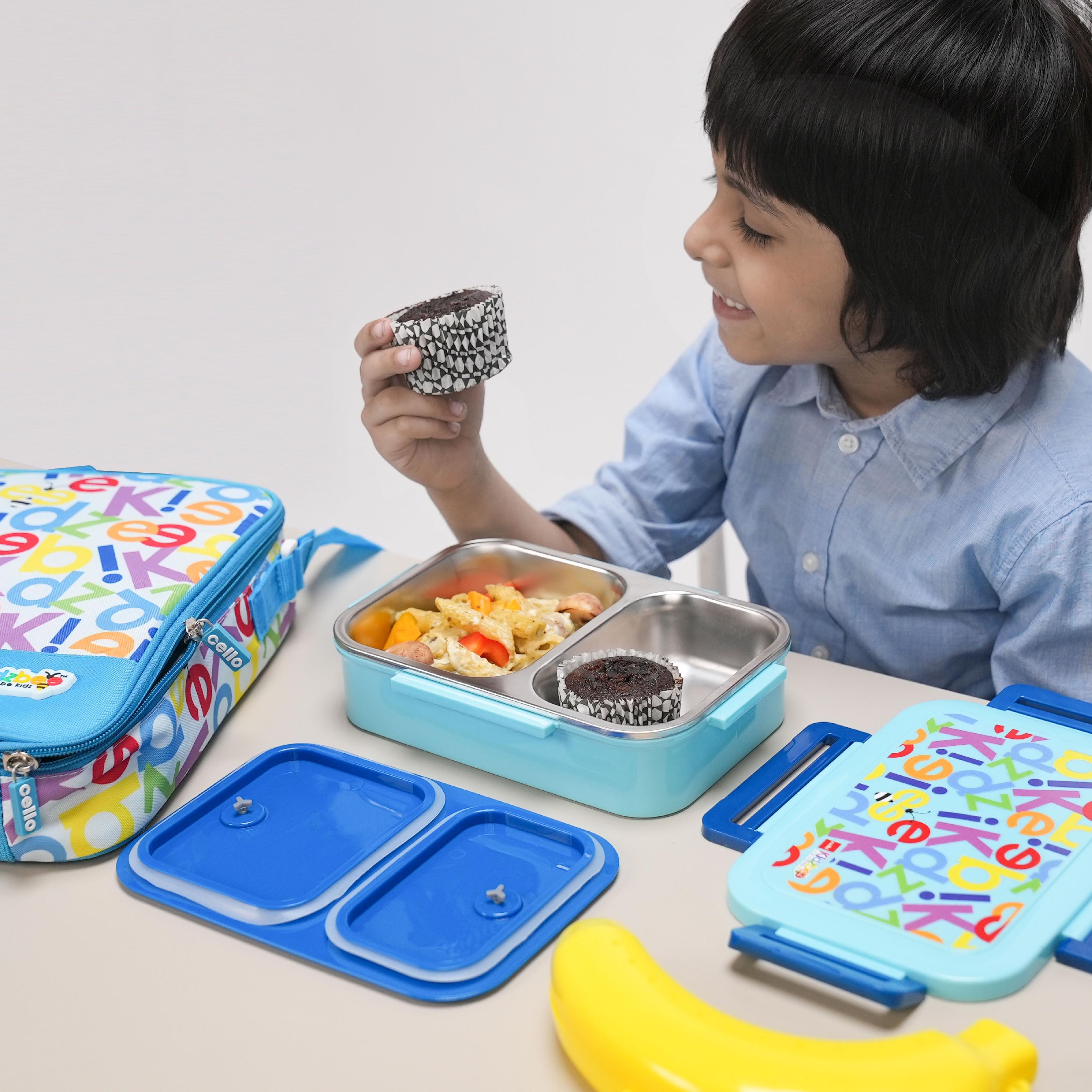Mega Meal Kids Lunch Box Set Blue