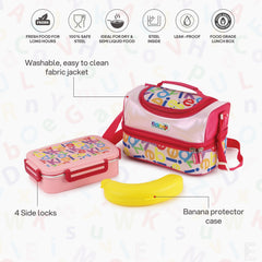 Mega Meal Kids Lunch Box Set Pink