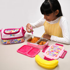 Mega Meal Kids Lunch Box Set Pink