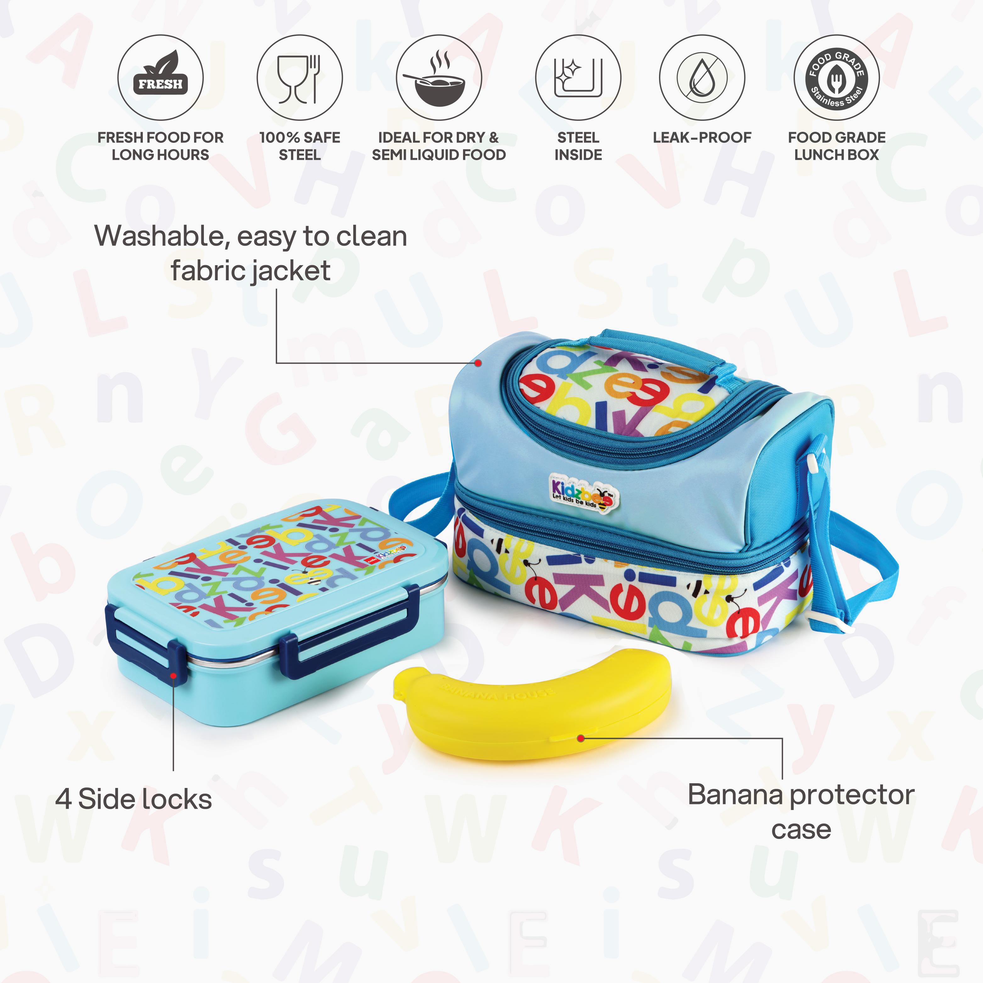Mega Meal Kids Lunch Box Set Blue