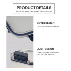 Stack Lock PET Container, Set of 6 Blue / Set of 6