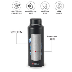 Vortex Kids Steel Water Bottle 3D Design, 720 ml Thanos / 720 ml