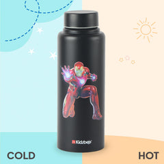 Vortex Kids Steel Water Bottle 3D Design, 720 ml Iron Man / 720 ml