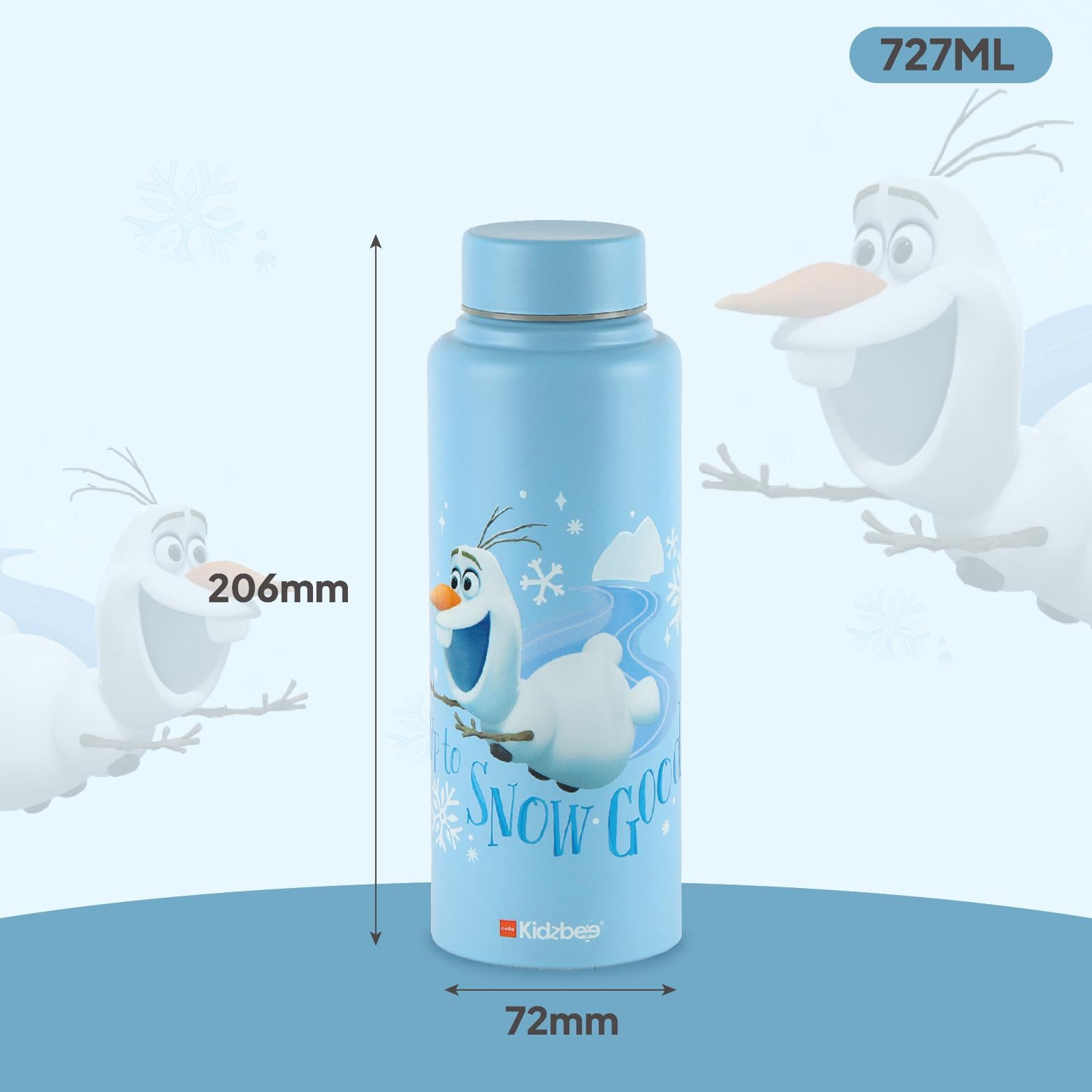 Vortex Kids Steel Water Bottle 3D Design, 720 ml Olaf / 720 ml