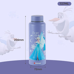 Vortex Kids Steel Water Bottle 3D Design, 720 ml Elsa / 720 ml