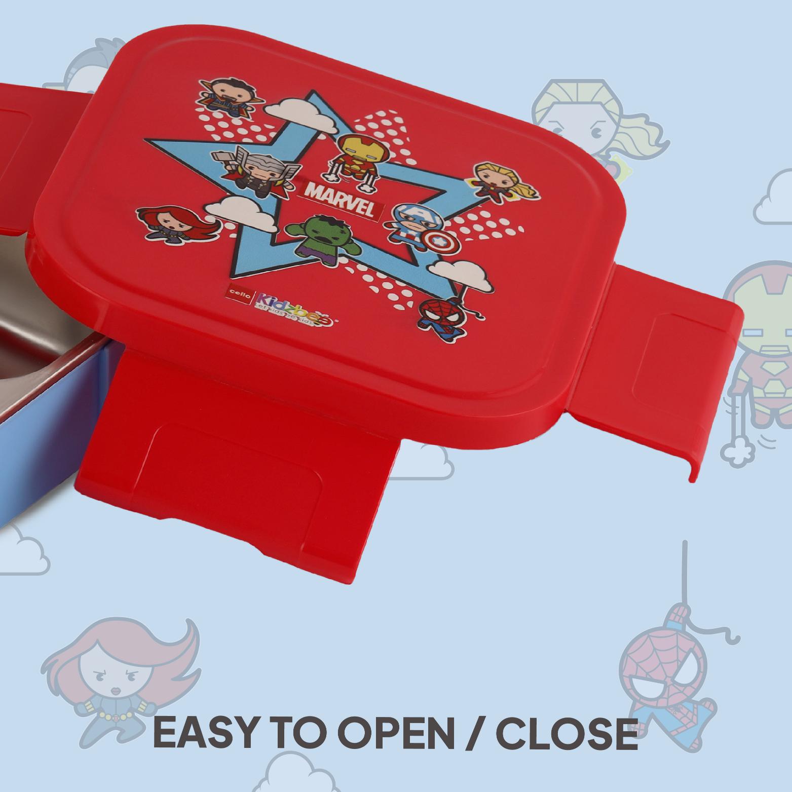 Cosmos Kids Bento Tiffin 3D Design, 650 ml Super Heroes / 650 ml