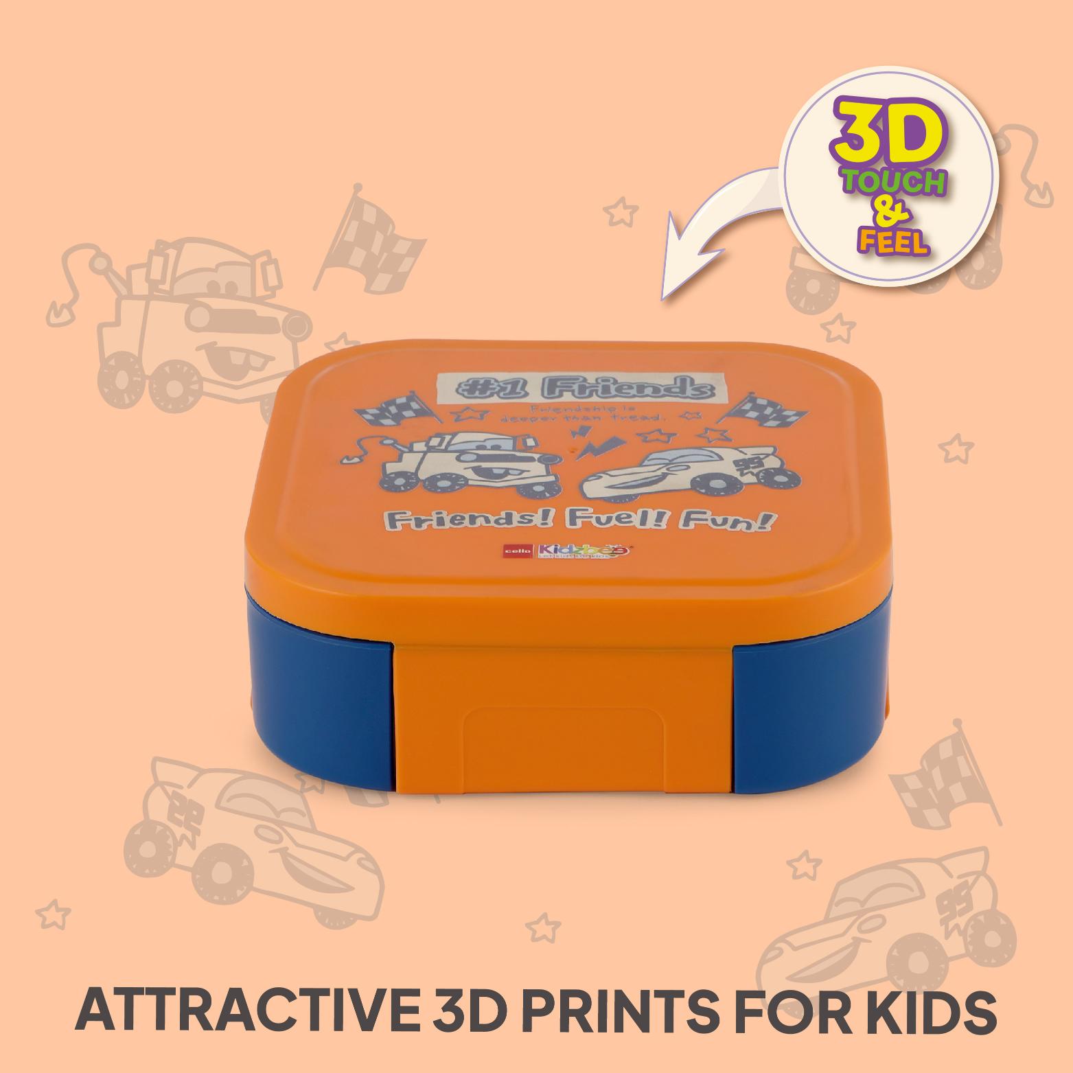 Cosmos Kids Bento Tiffin 3D Design, 650 ml Pixar Cars / 650 ml