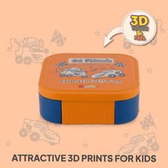Cosmos Kids Bento Tiffin 3D Design, 650 ml Pixar Cars / 650 ml