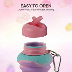 Expando Donut 600 Kids Silicone Bottle, 550 ml Pink