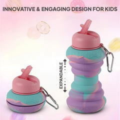 Expando Donut 600 Kids Silicone Bottle, 550 ml Pink