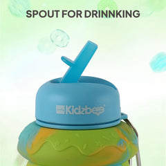 Expando Donut 600 Kids Silicone Bottle, 550 ml Blue