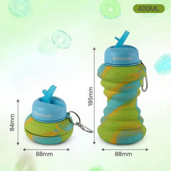 Expando Donut 600 Kids Silicone Bottle, 550 ml Blue