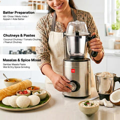 Steelox Pro 1000W Mixer Grinder with 3 Stainless Steel Jars, 1.5L Juicer Jar with 5-Year Warranty 1000