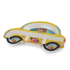 Melmo Racers Kids Melamine Plate, 1 Piece Yellow