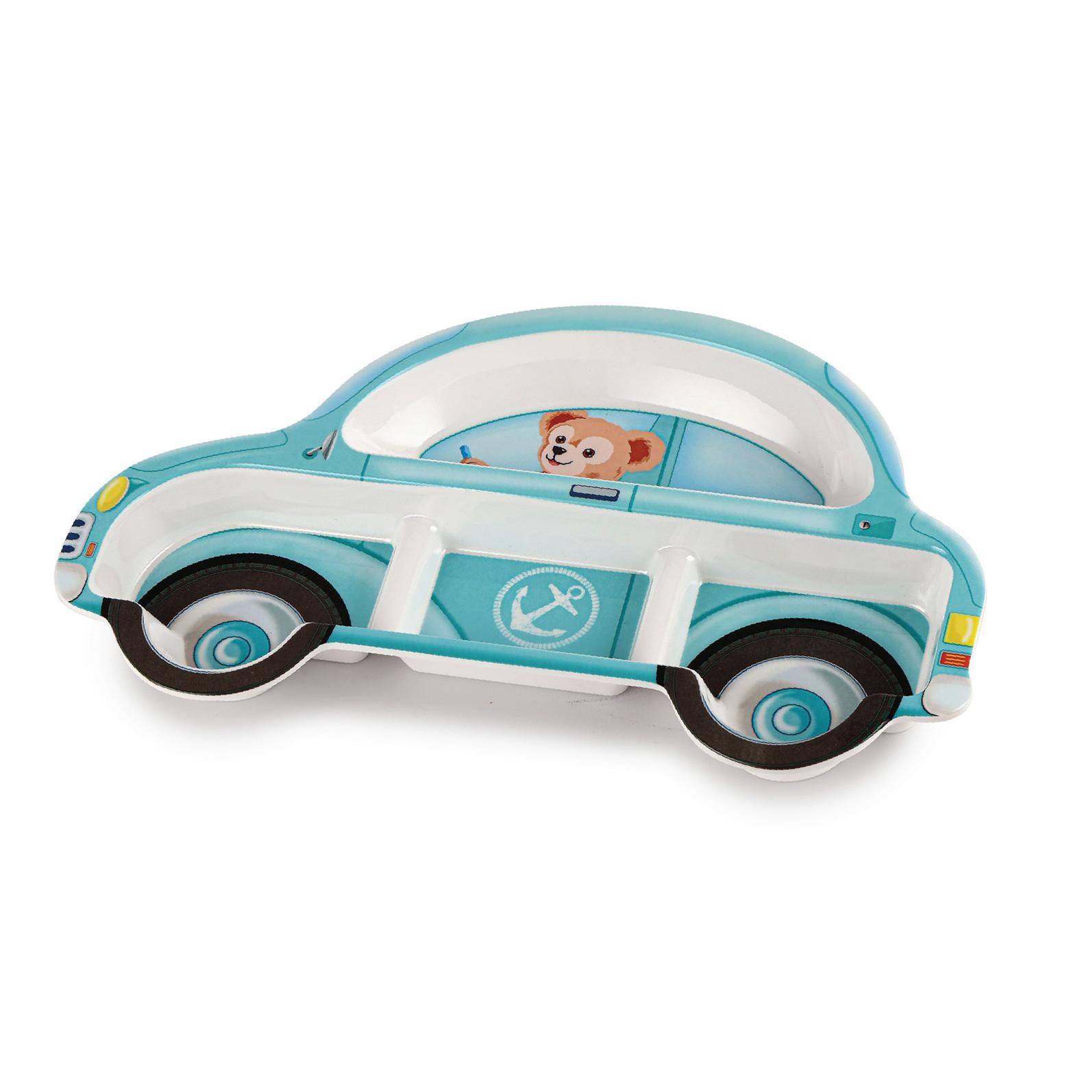 Melmo Racers Kids Melamine Plate, 1 Piece Blue