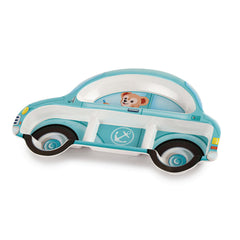 Melmo Racers Kids Melamine Plate, 1 Piece Blue