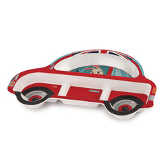 Melmo Racers Kids Melamine Plate, 1 Piece Red