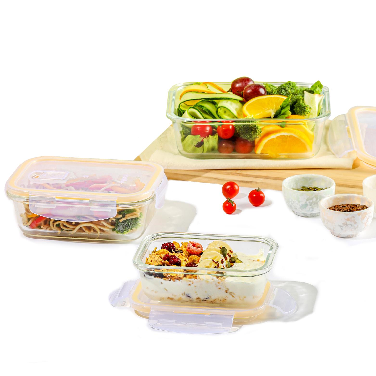 Fit & Fresh Royale Glass Container 3 Pcs / Rectangle
