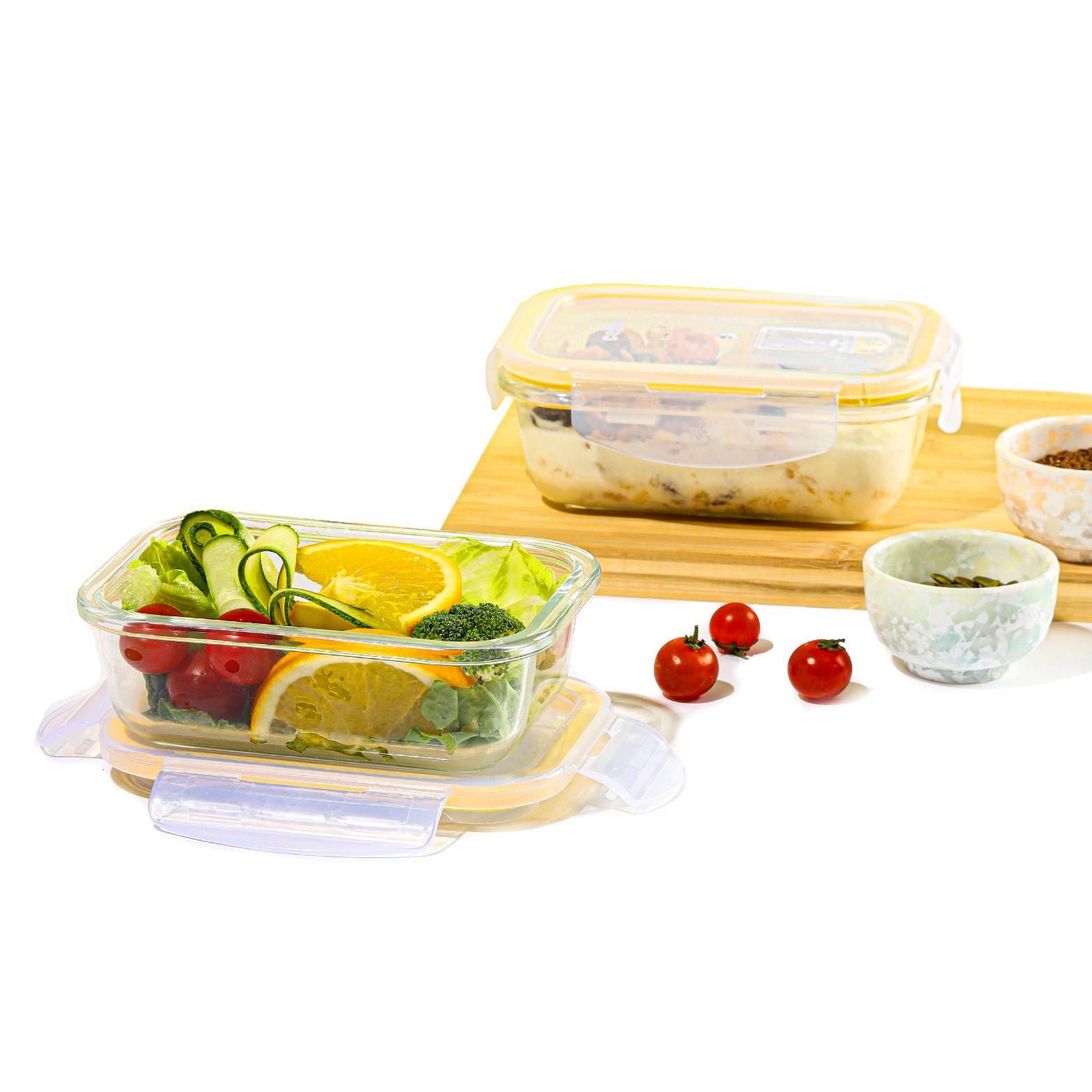 Fit & Fresh Royale Glass Container 2 Pcs / Rectangle
