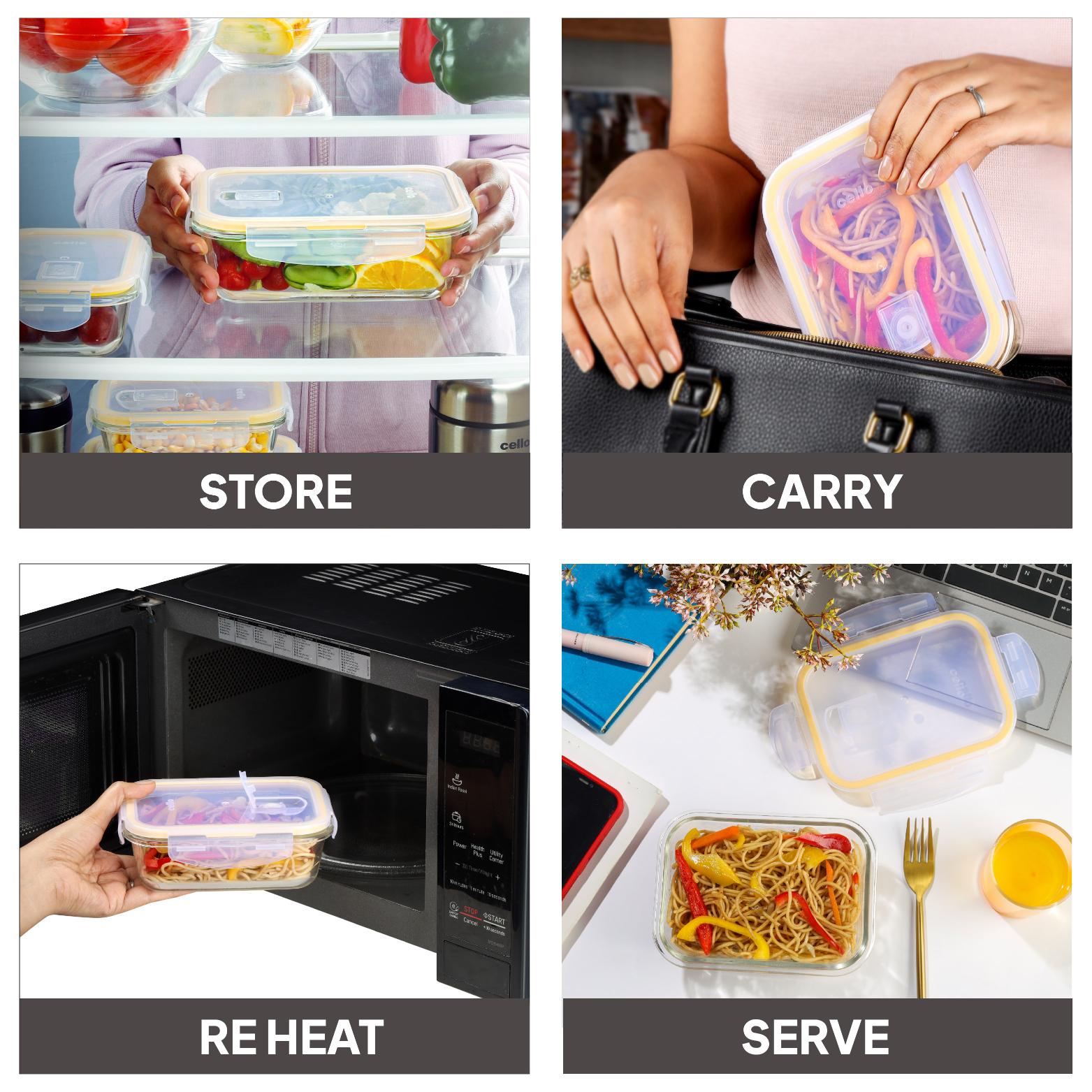 Fit & Fresh Royale Glass Container 2 Pcs / Rectangle