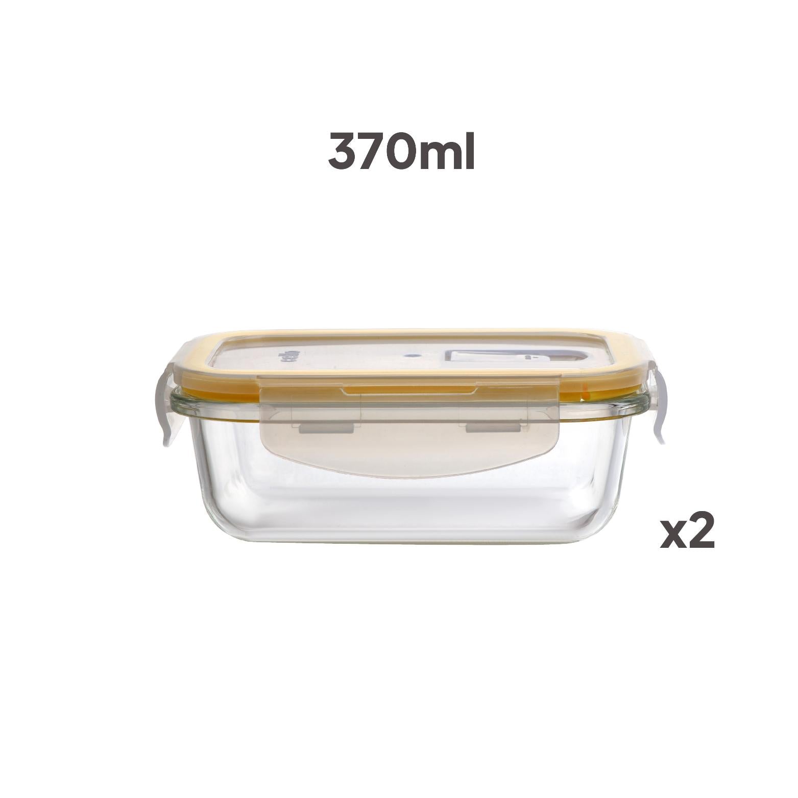 Fit & Fresh Royale Glass Container 2 Pcs / Rectangle