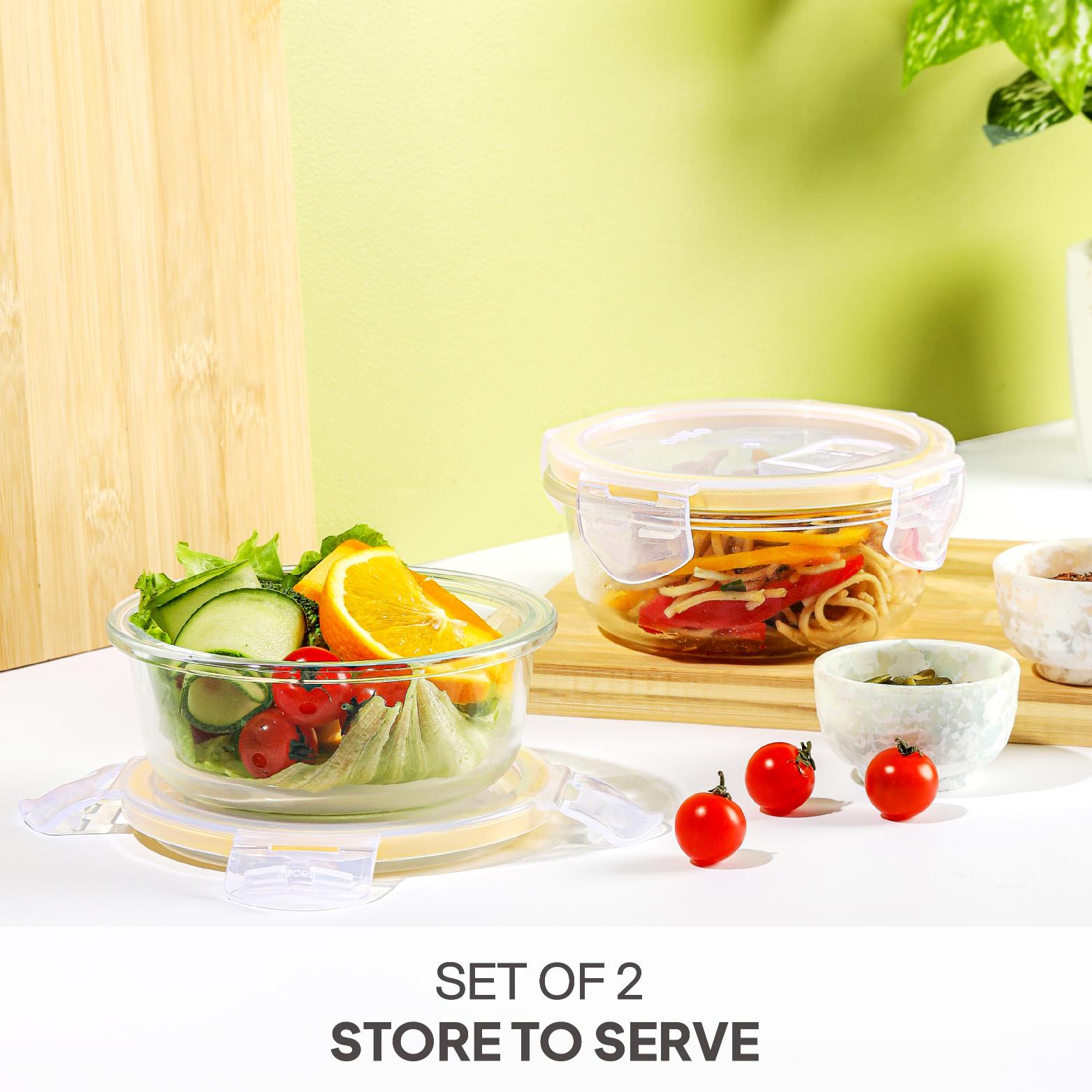 Fit & Fresh Royale Glass Container 2 Pcs / Round