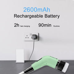 Telescopic Electric Spin Scrubber Green