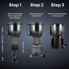 Slow Juice 300 Watts Cold Press Professional Juicer