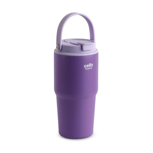 Quench Go Insulated Travel Tumbler with Lid and Straw Purple / 600ml