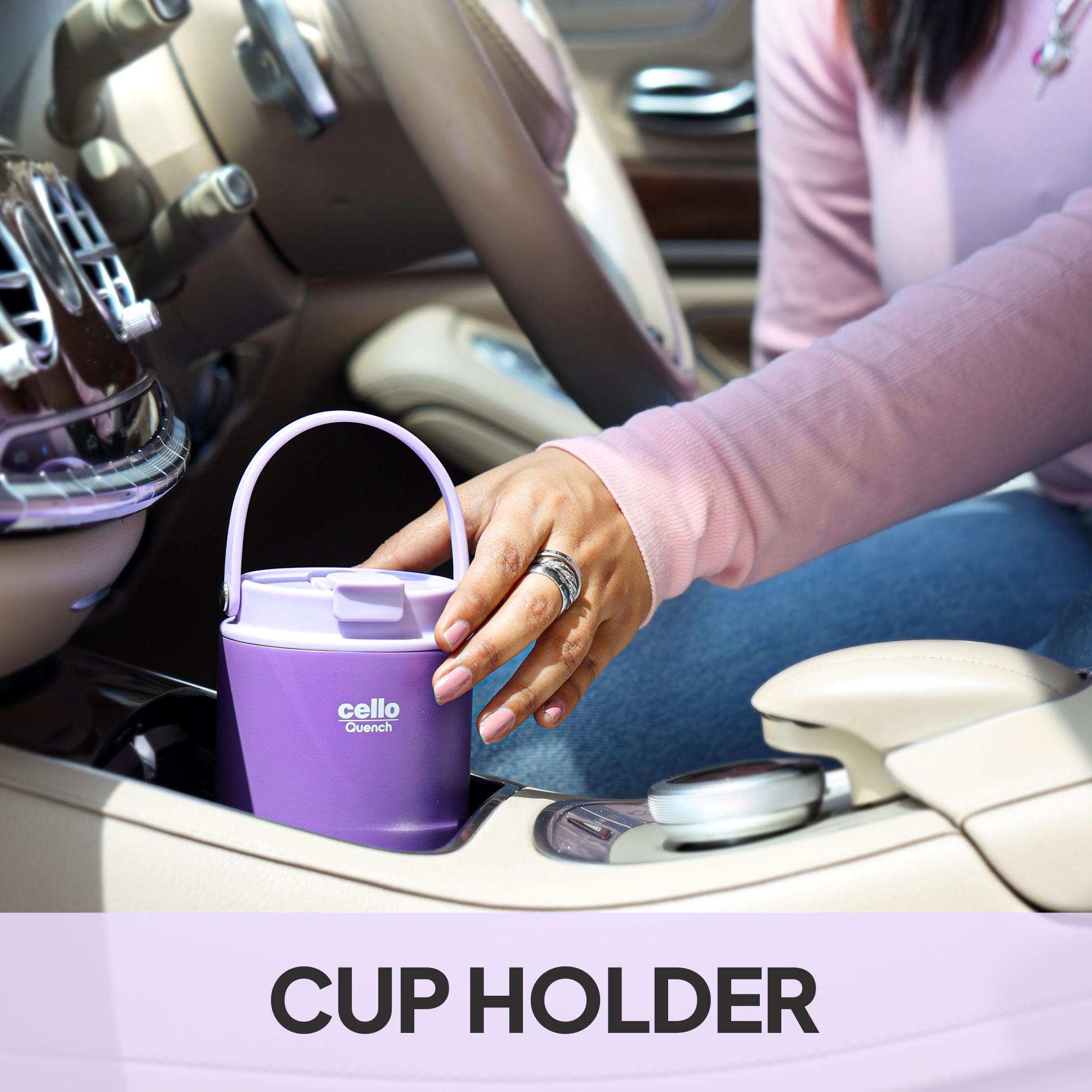 Quench Go Insulated Travel Tumbler with Lid and Straw Purple / 600ml
