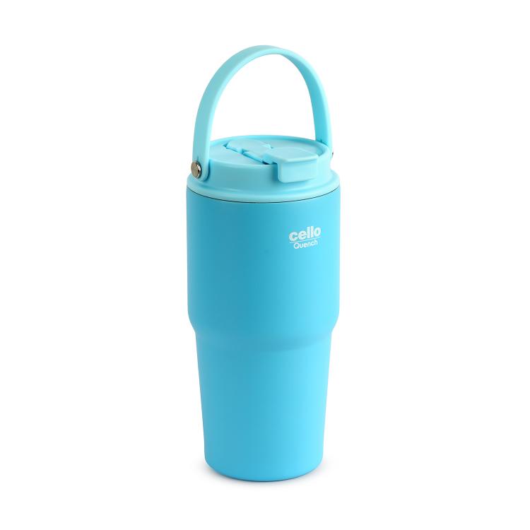 Quench Go Insulated Travel Tumbler with Lid and Straw Blue / 600ml