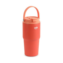 Quench Go Insulated Travel Tumbler with Lid and Straw Peach / 600ml
