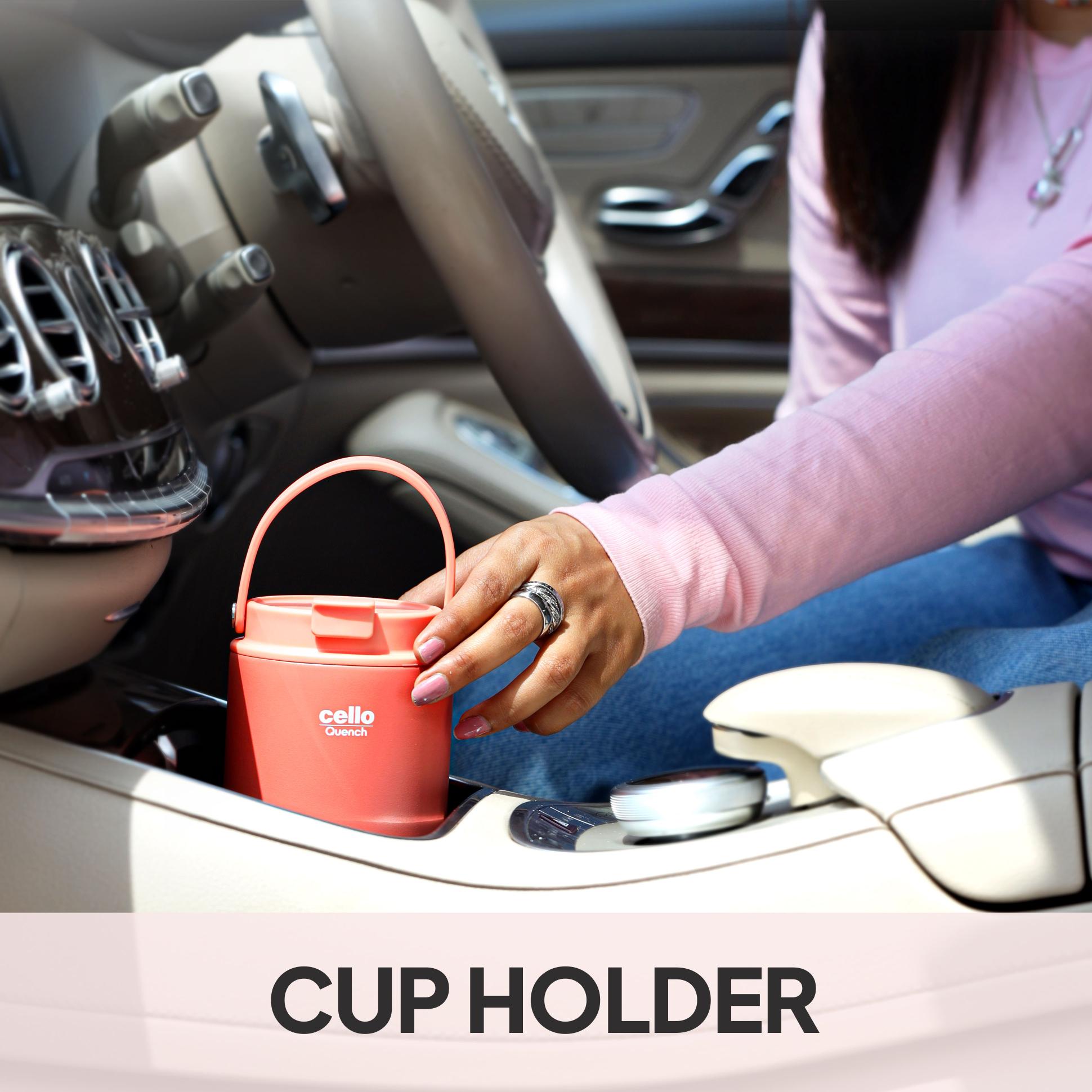 Quench Go Insulated Travel Tumbler with Lid and Straw Peach / 600ml