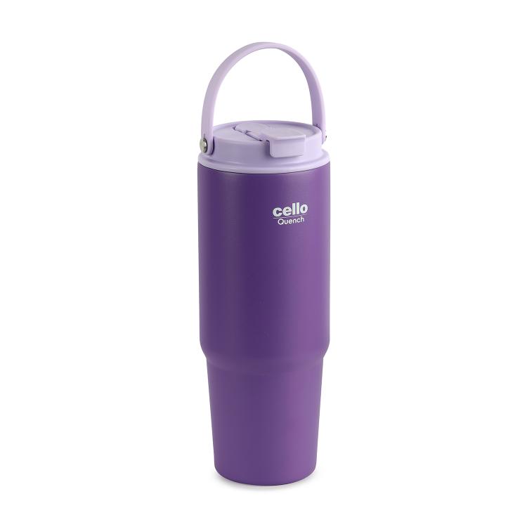 Quench Go Insulated Travel Tumbler with Lid and Straw Purple / 850ml