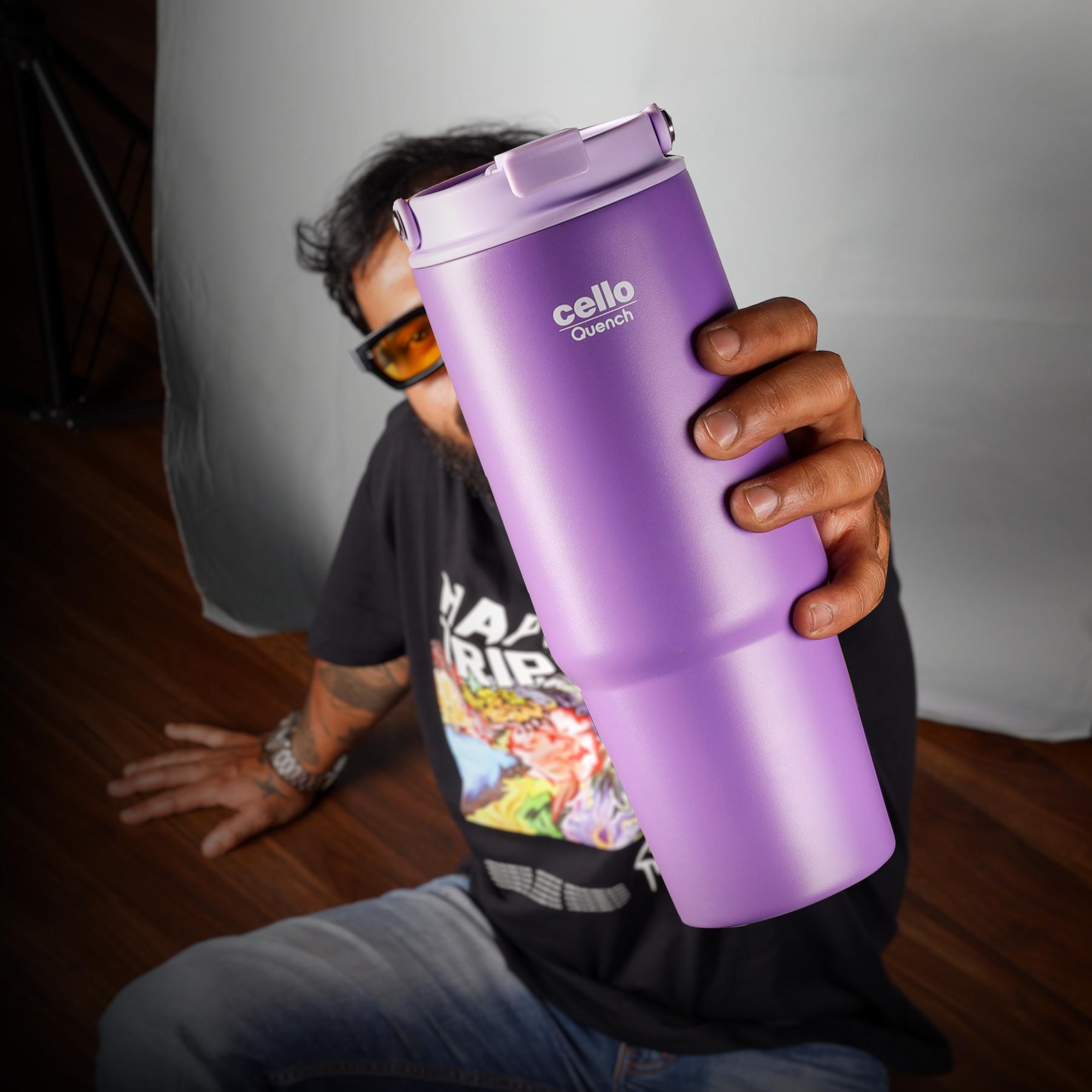 Quench Go Insulated Travel Tumbler with Lid and Straw Purple / 850ml