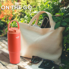 Quench Go Insulated Travel Tumbler with Lid and Straw Peach / 850ml