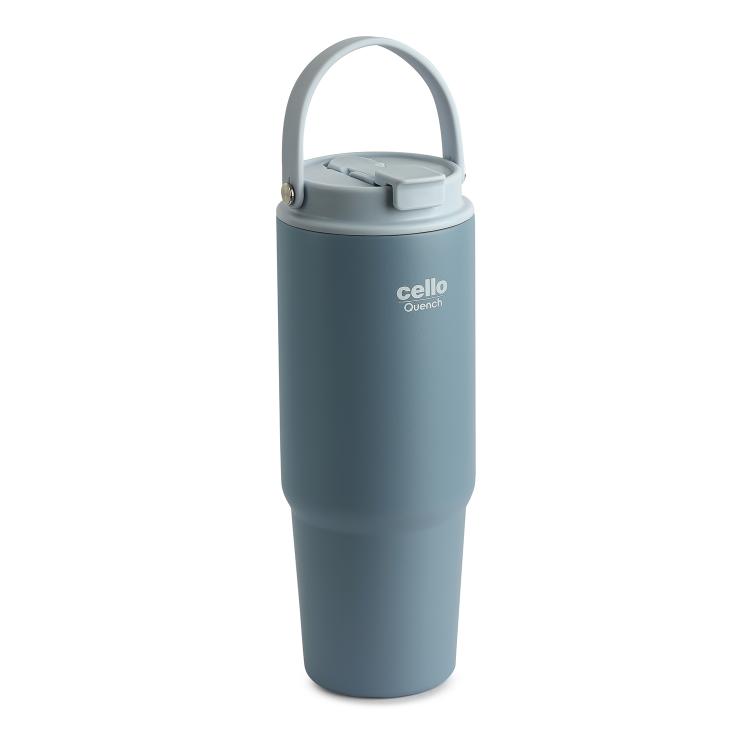 Quench Go Insulated Travel Tumbler with Lid and Straw Grey / 850ml