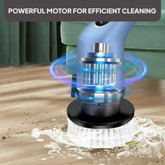 Telescopic Electric Spin Scrubber Blue
