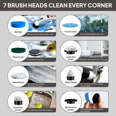 Telescopic Electric Spin Scrubber White