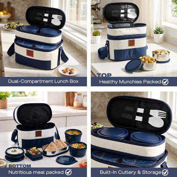 All Day Meal Lunch Box, Set of 8
