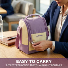 MF All In One Insulated Steel lunch Boxes, set of 5 Purple Cream