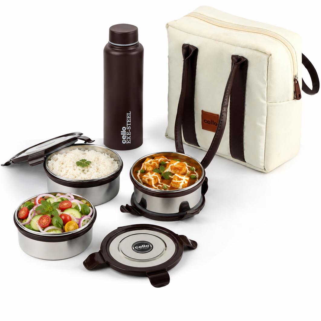 Urban Bite Stainless Steel Lunch Box, Set of 6