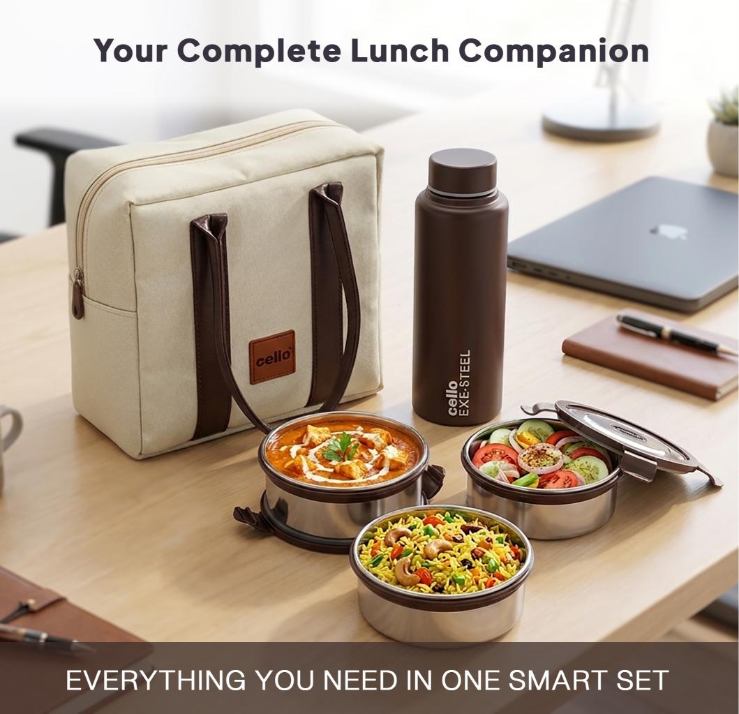 Urban Bite Stainless Steel Lunch Box, Set of 6