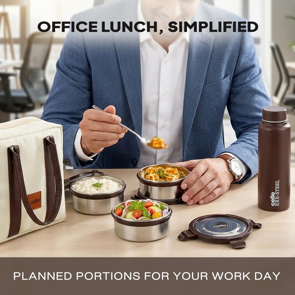 Urban Bite Stainless Steel Lunch Box, Set of 6