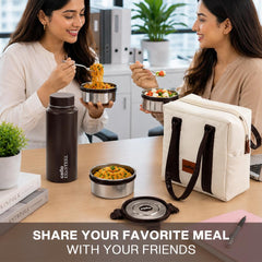 Urban Bite Stainless Steel Lunch Box, Set of 6