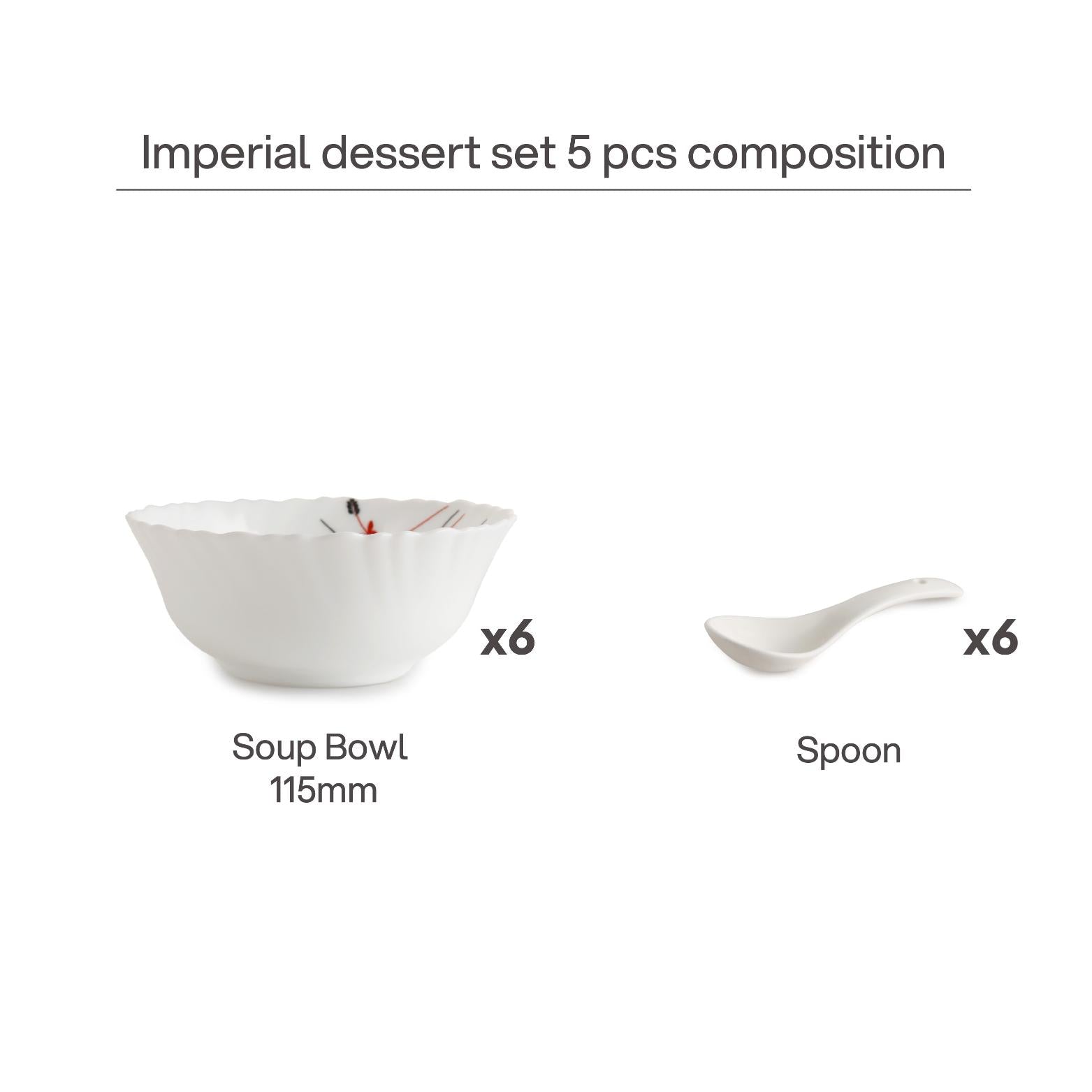 Dazzle Soup Set 12 Pcs - Lush Fiesta 12 Pcs