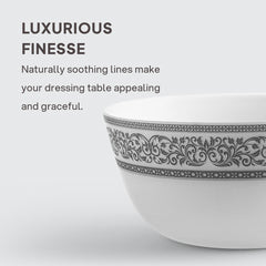 Solitaire Opalware Dinner Set, Argento 35 Pcs