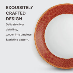 Solitaire Opalware Dinner Set,  Ruby 35 Pcs