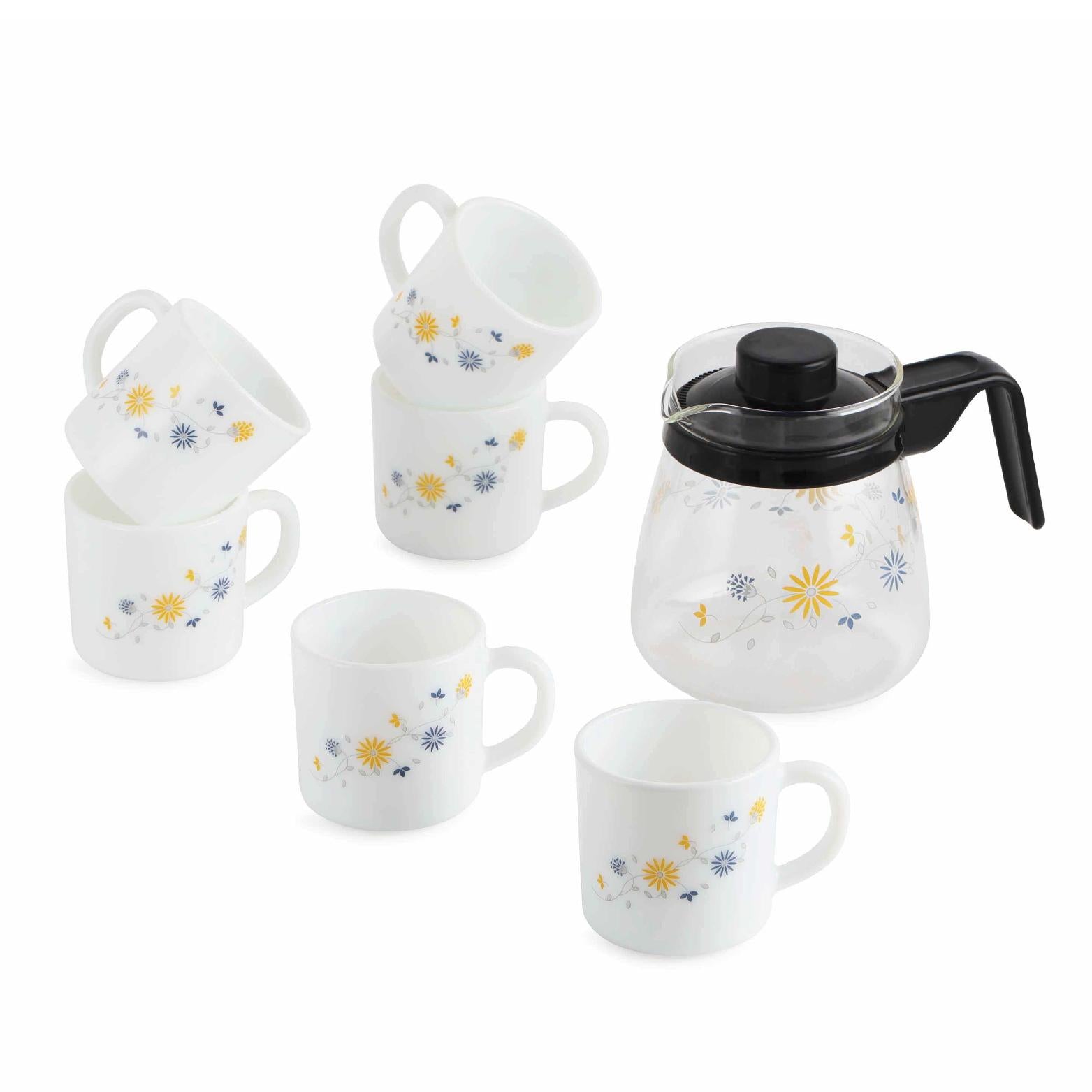 Dazzle Coffee Set 7pc - Blooming Daisy 7 Pcs