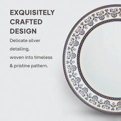 Solitaire Opalware Dinner Set,  Blu 27 Pcs